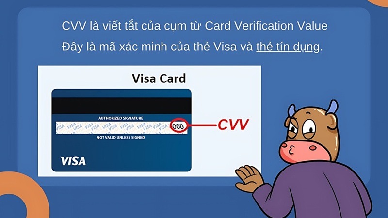 Luôn bảo mật tuyệt đối mã CVV ở mặt sau thẻ để phòng tránh rủi ro đánh cắp thông tin giao dịch.