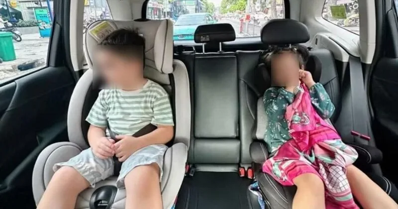 Trẻ dưới 10 tuổi và cao dưới 1,35 m cần được bố trí thiết bị an toàn phù hợp khi đi ô tô.